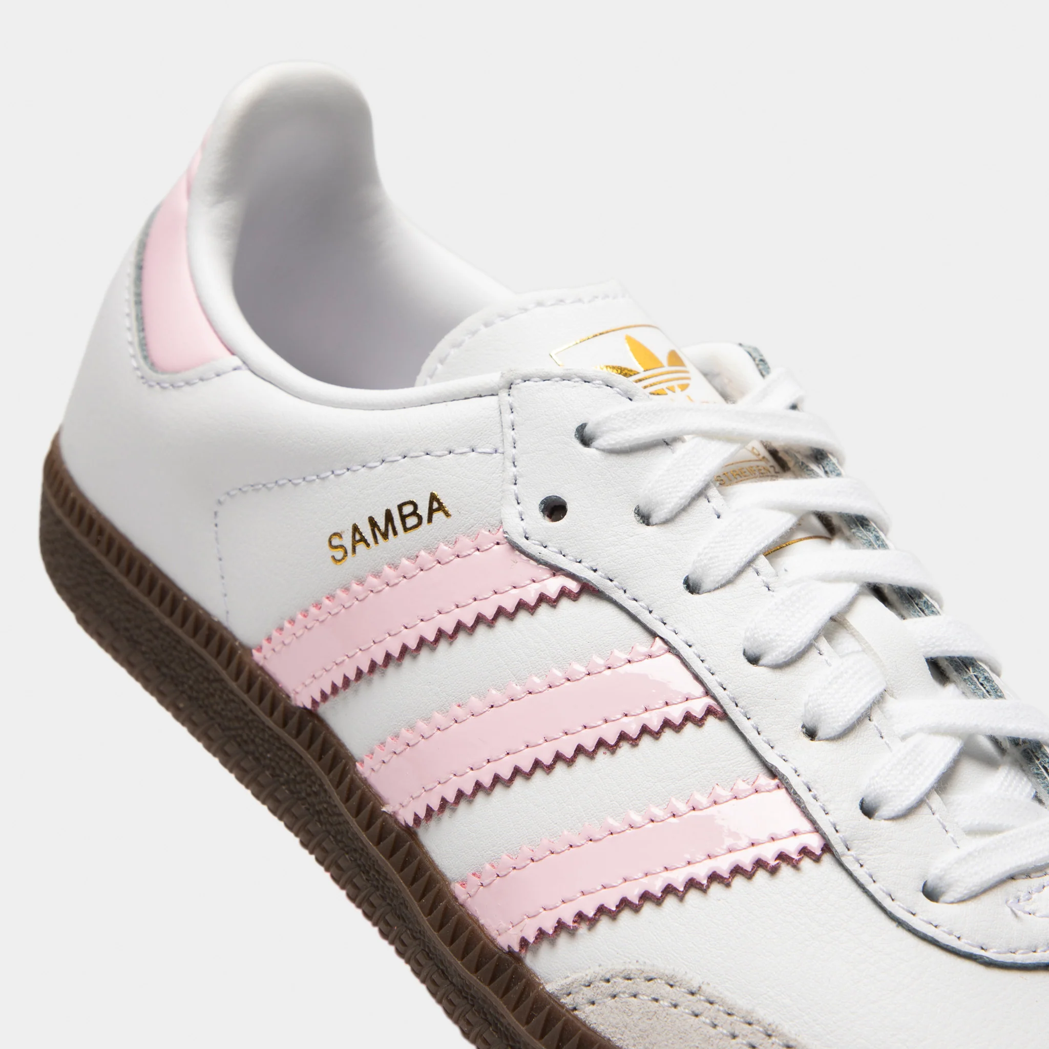 adidas Juniors' Samba OG White / Cloud Pink - Gum - Image 3