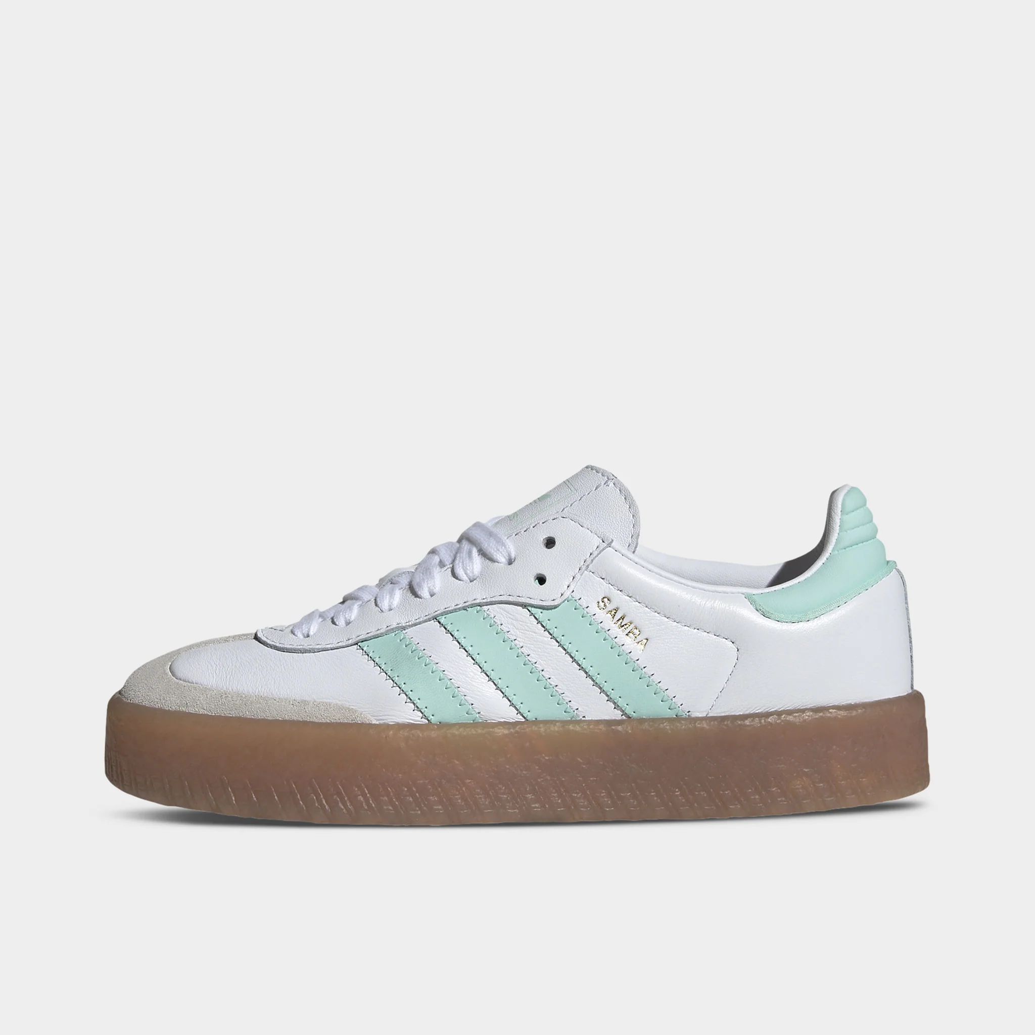 adidas Juniors' Sambae White / Clear Mint - Gold Metallic
