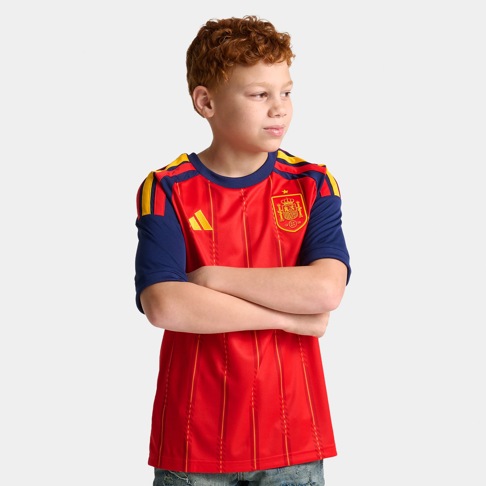 adidas Juniors' Spain Replica Home Jersey / Red