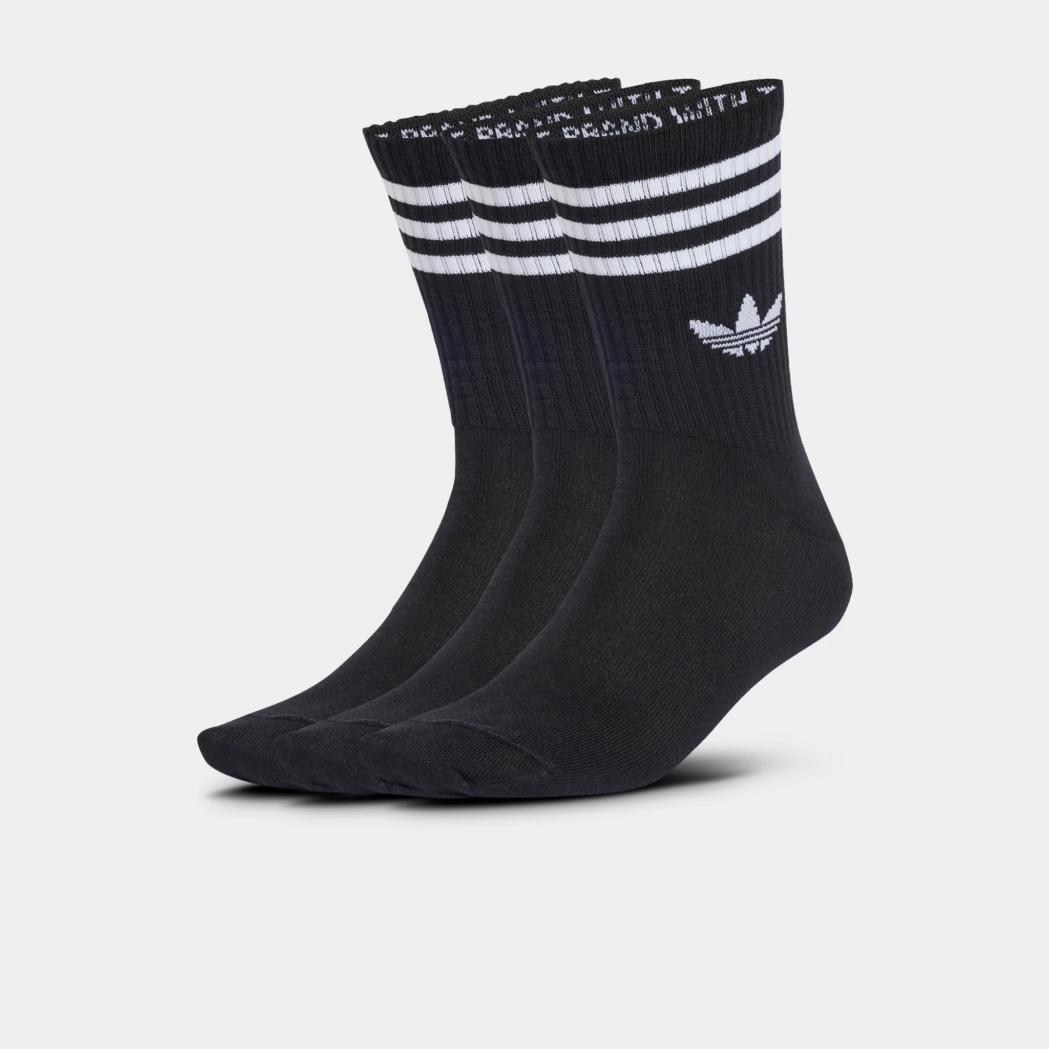 adidas Originals 3 Stripes Crew Socks (3-Pack) / Black