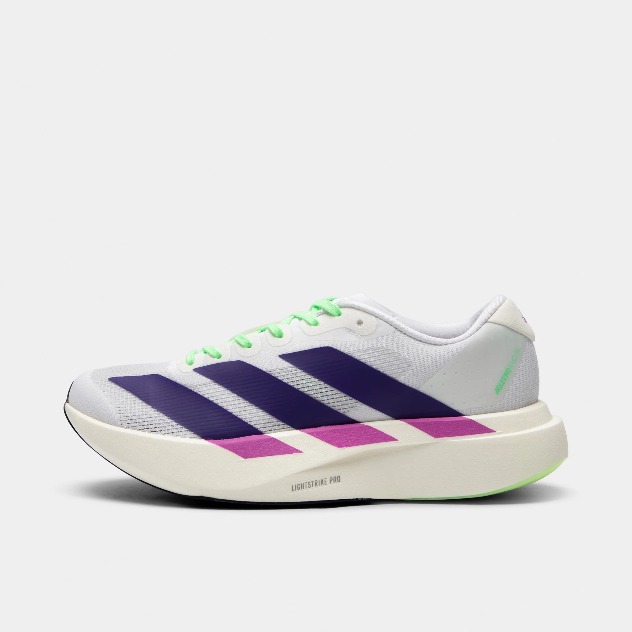 adidas Women's Adizero Evo SL White / Collegiate Purple - Purple Burst
