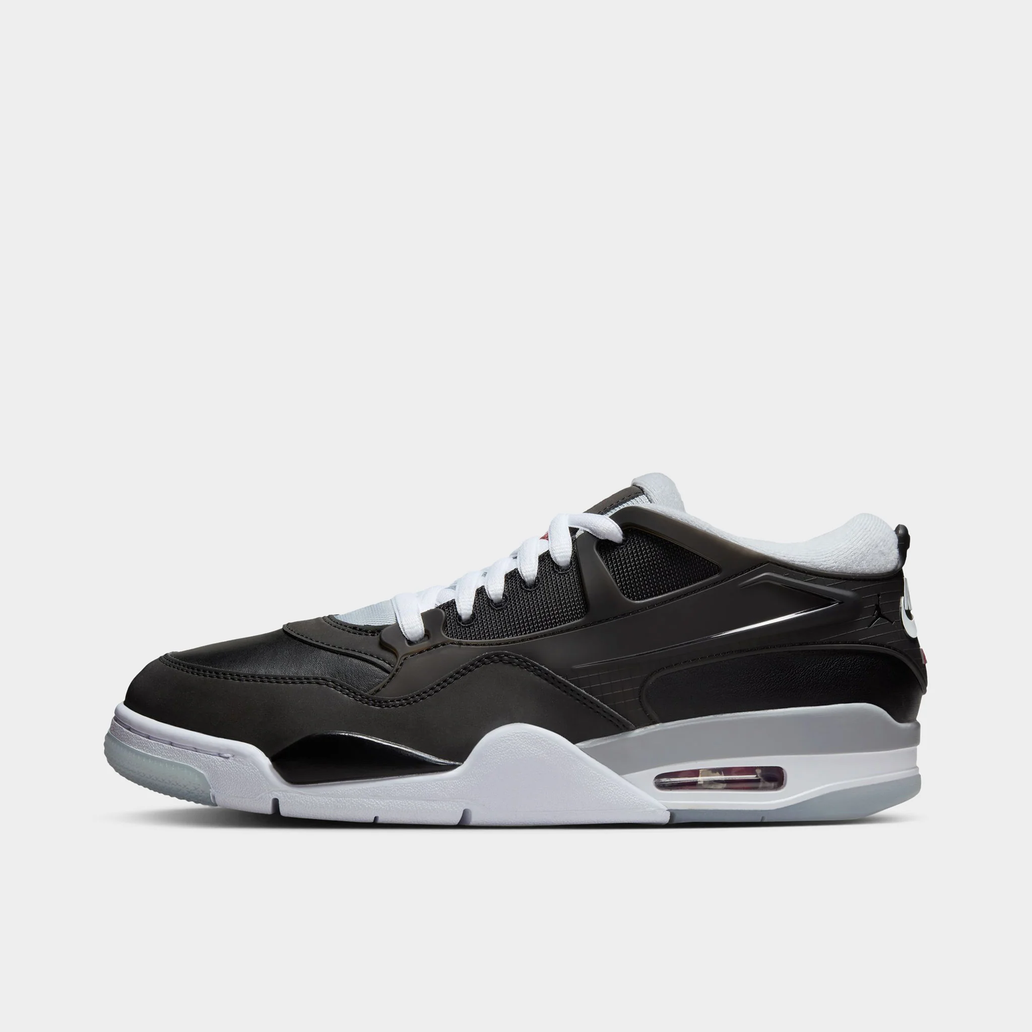 Jordan 4 RM PRM Black / Fire Red - Wolf Grey