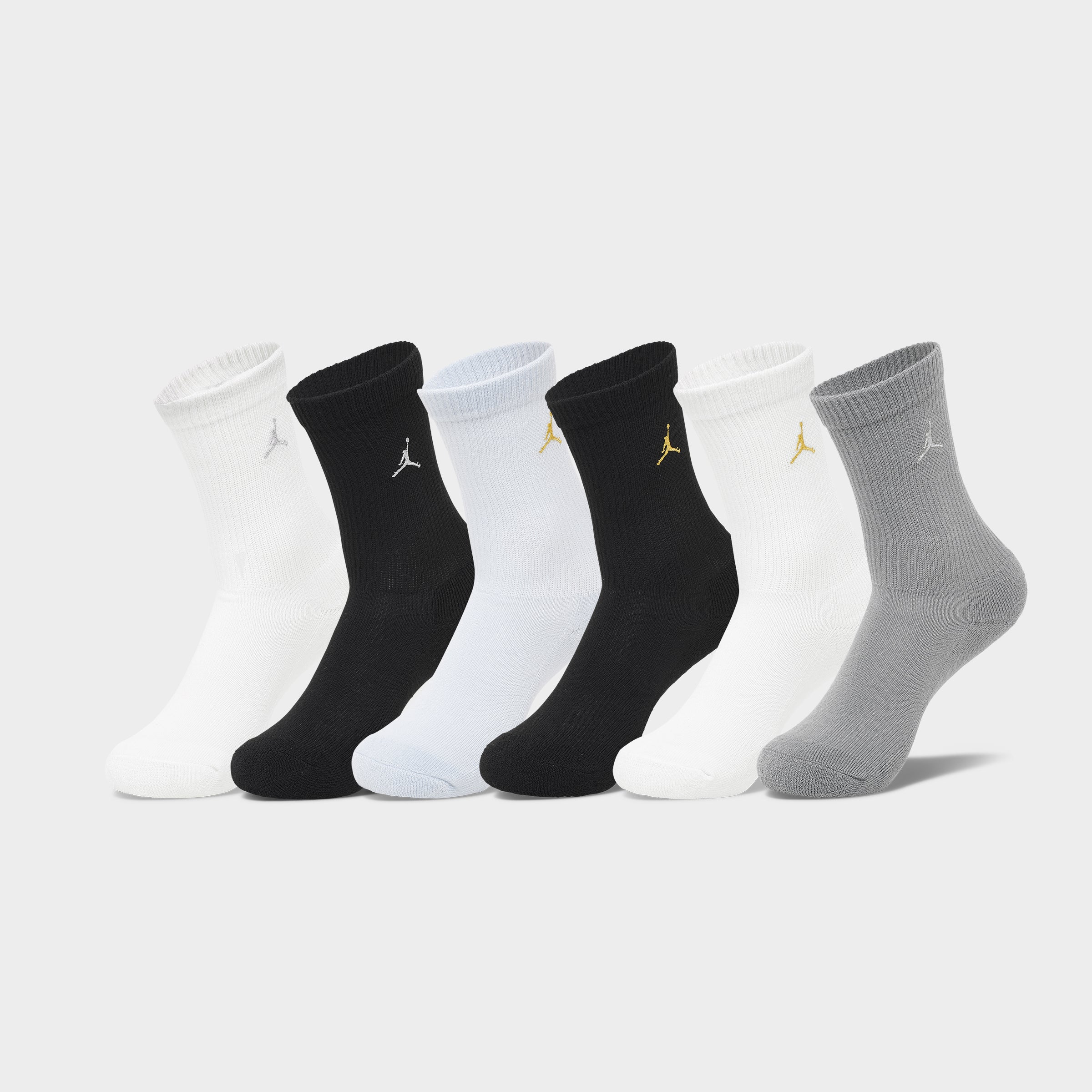 Jordan Children's Everyday Crew Socks (6 PK) / Black
