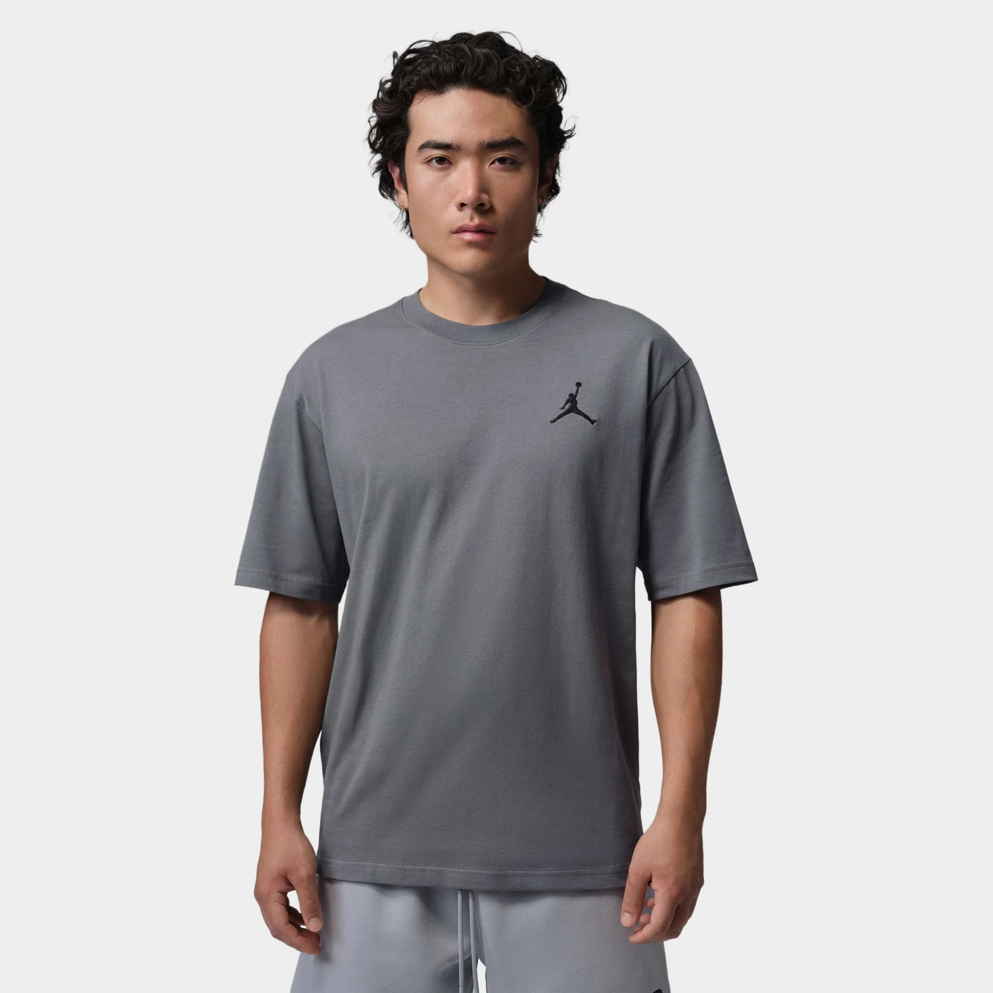 Jordan Men's Embroidered Jumpman T-Shirt Iron Grey / Black