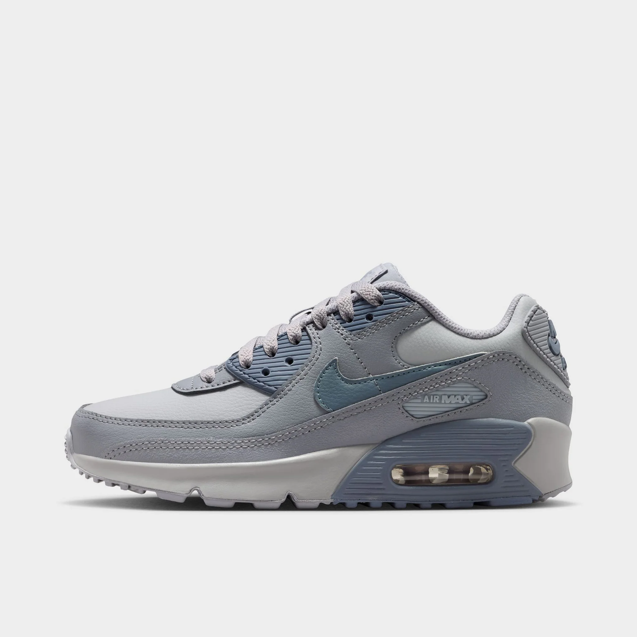 Nike Air Max 90 GS Wolf Grey / Armory Blue - Stealth