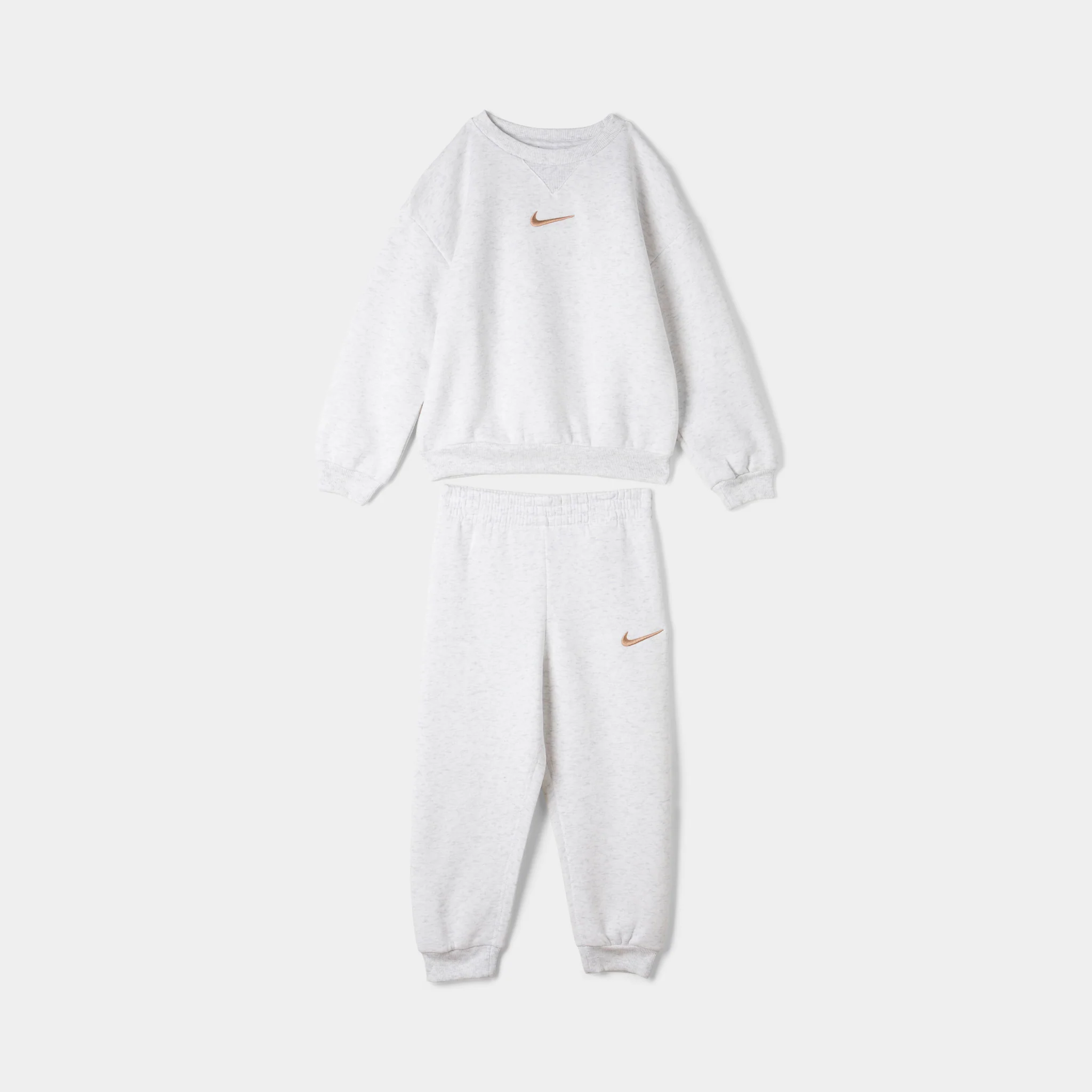 Nike Children's Essential Fleece Crew Set / Birch Heather