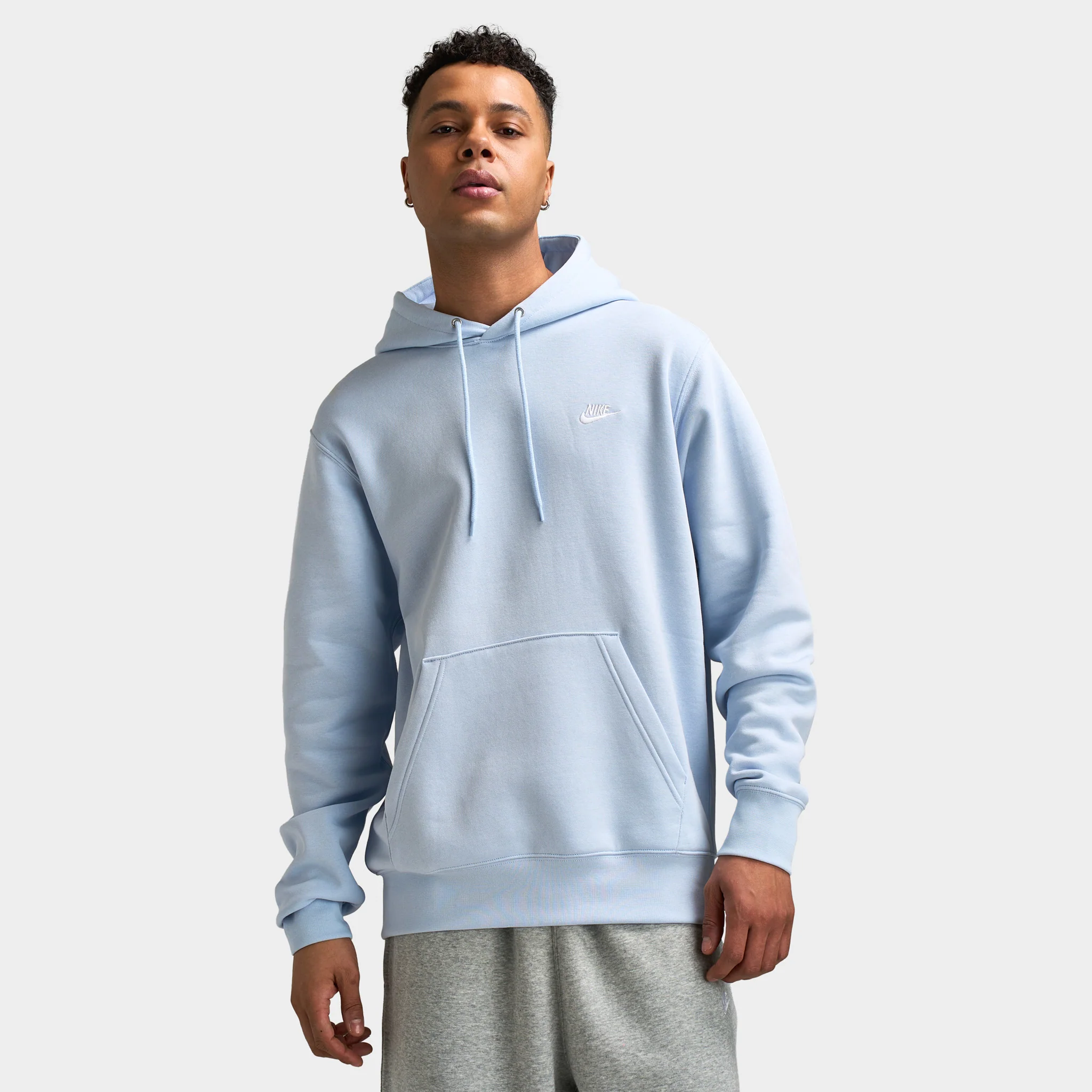 Nike Club Fleece Hoodie / Hydrogen Blue / White