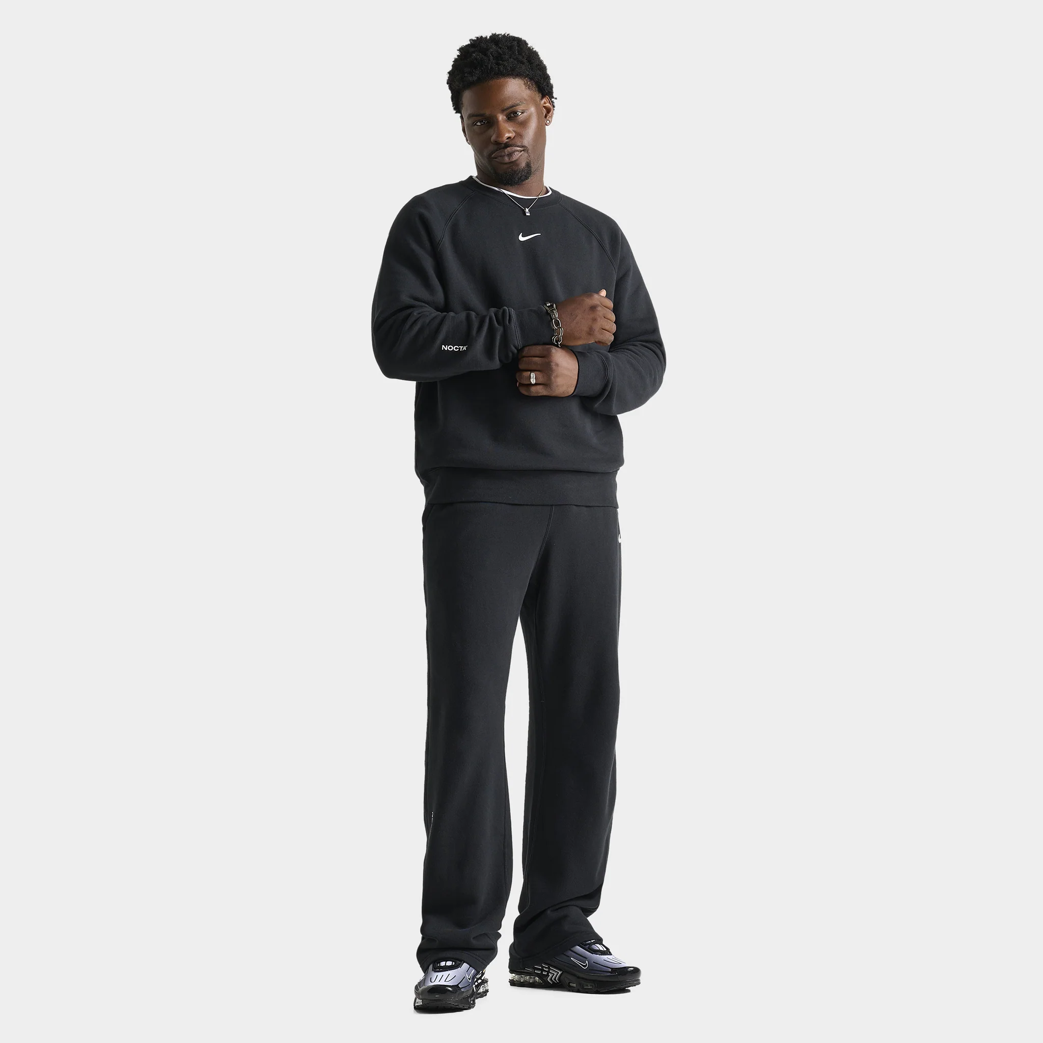 Nike NOCTA CS Cardinal Fleece Crewneck Black / White - Image 6