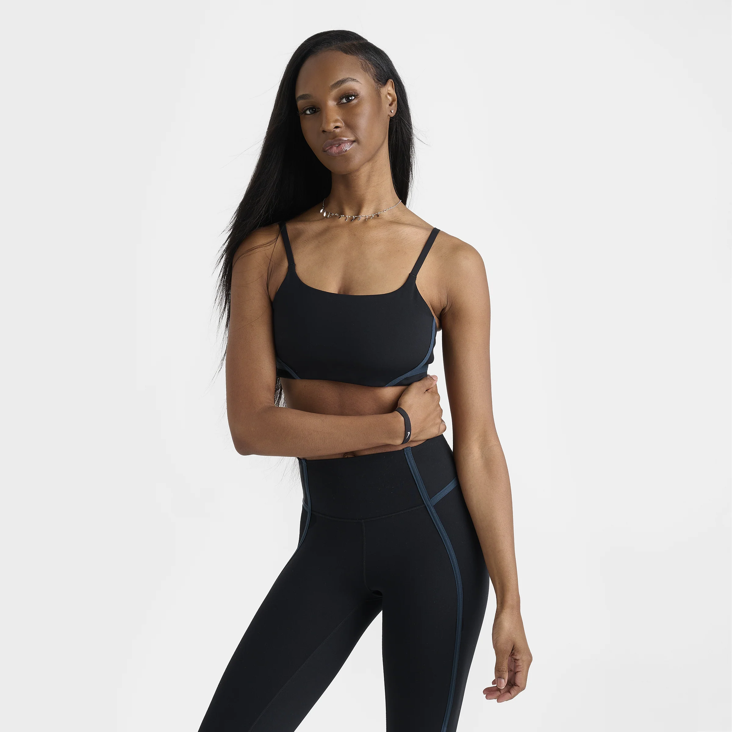 Nike One Women's Convertible Light-Support Sports Bra Black / Black - Armory Navy
