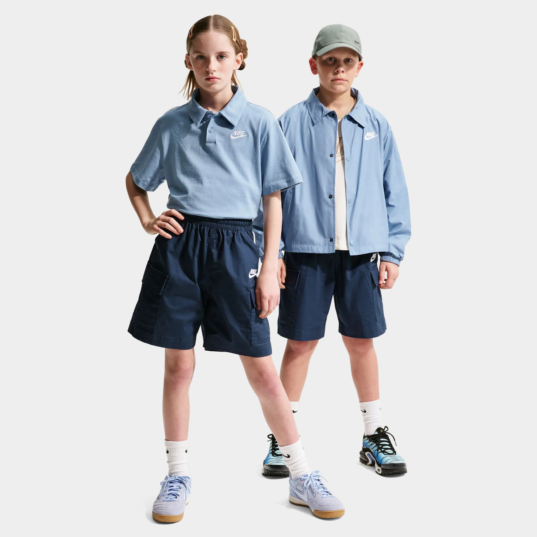 Nike Sportswear Juniors' Club Woven Cargo Shorts / Midnight Navy - Image 6