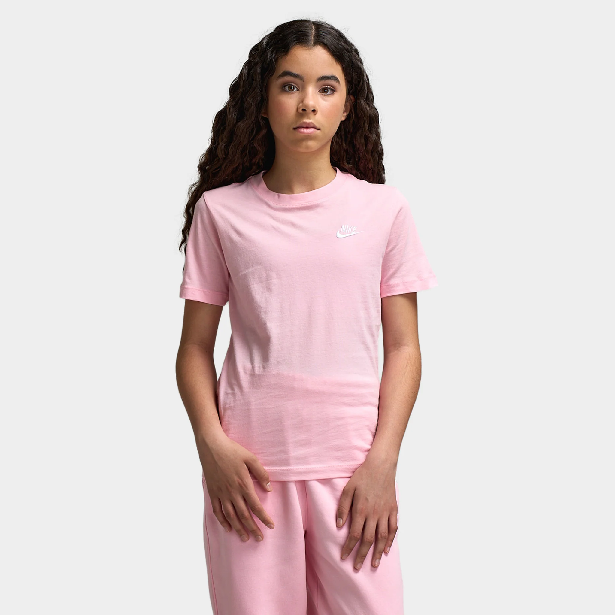 Nike Sportswear Juniors' Tee EMB Futura / Med Soft Pink