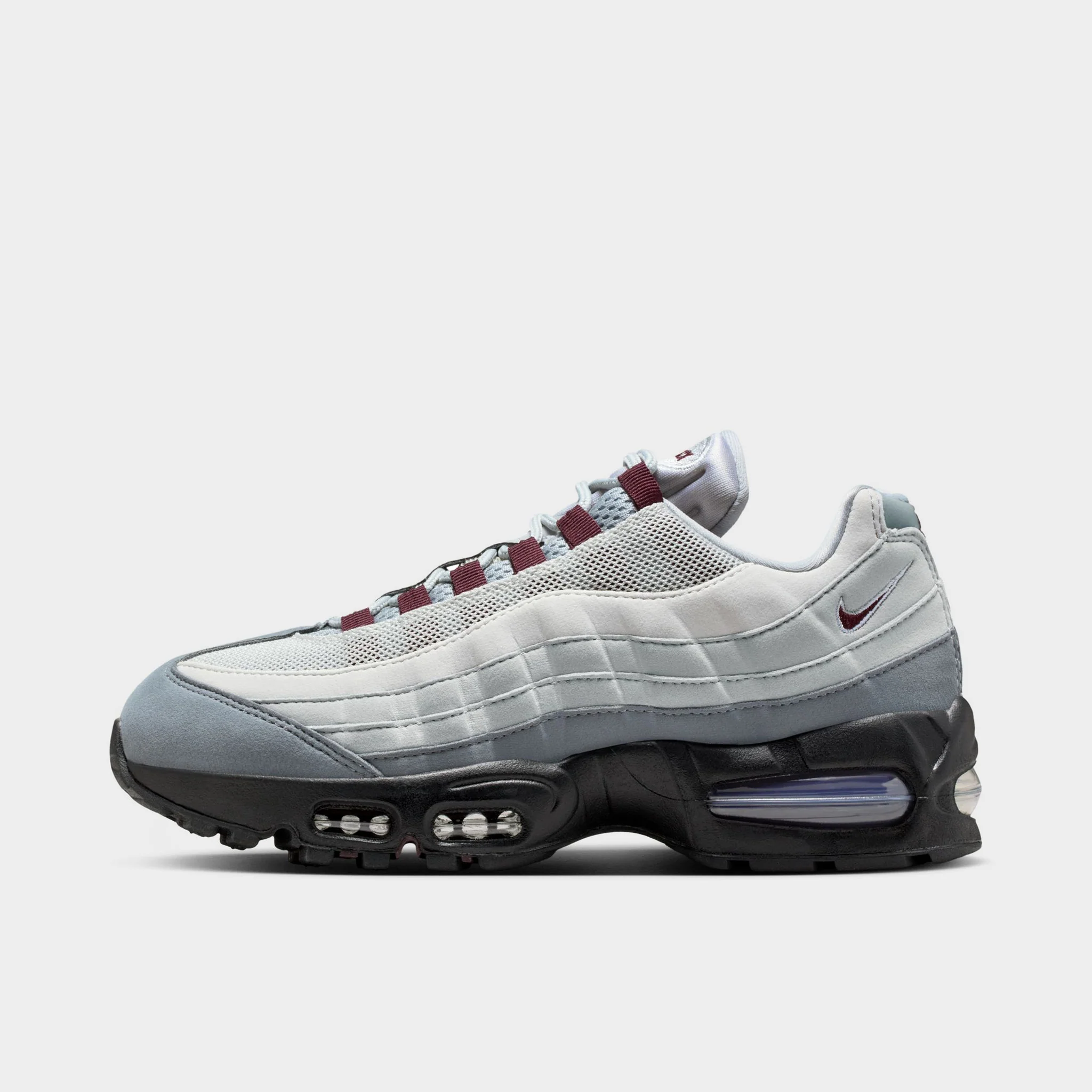 Nike Women's Air Max 95 Smoke Grey / Burgundy Crush - Light Smoke Grey