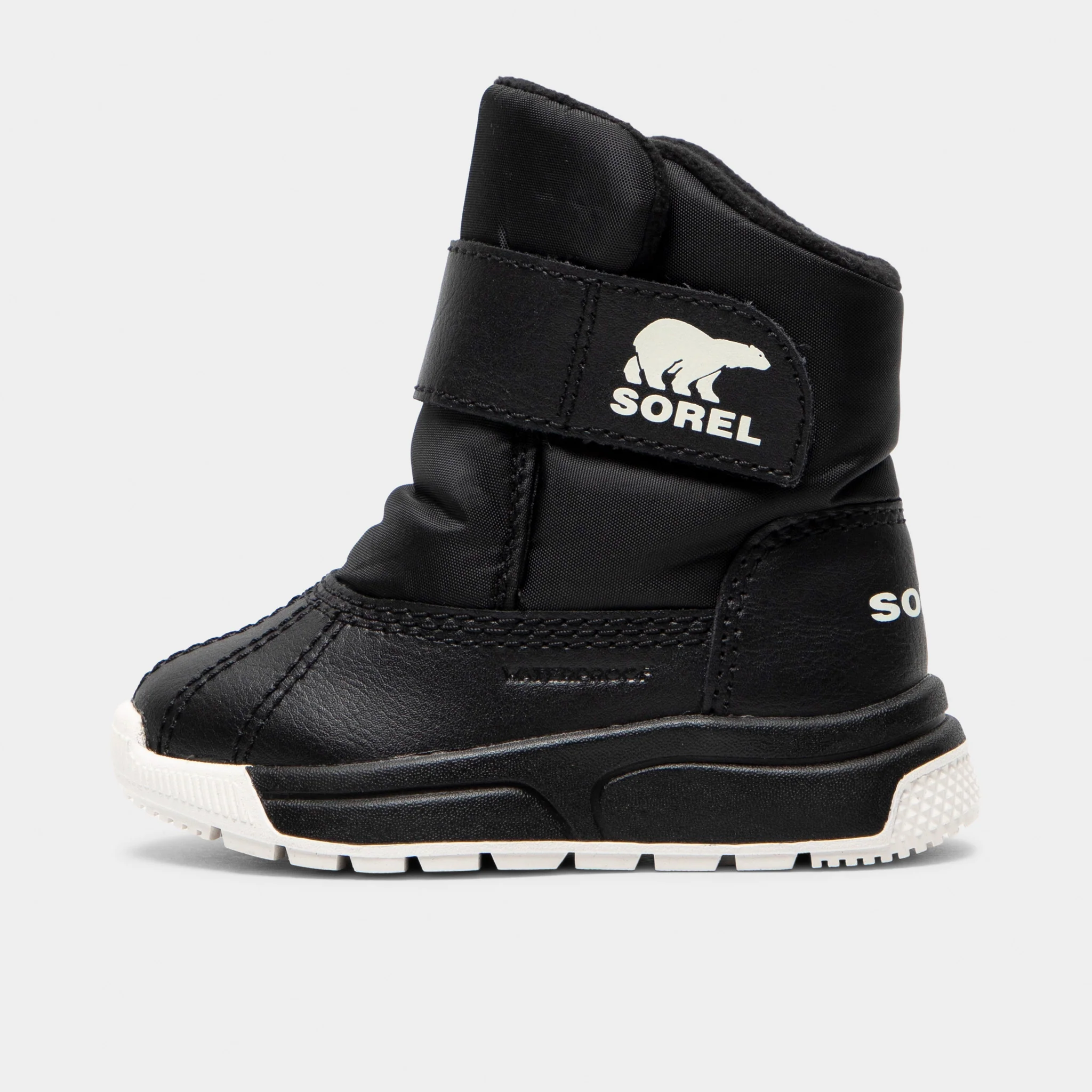 Sorel Toddlers' Whitney 3 Strap Mid Waterproof Boots Black / Sea Salt